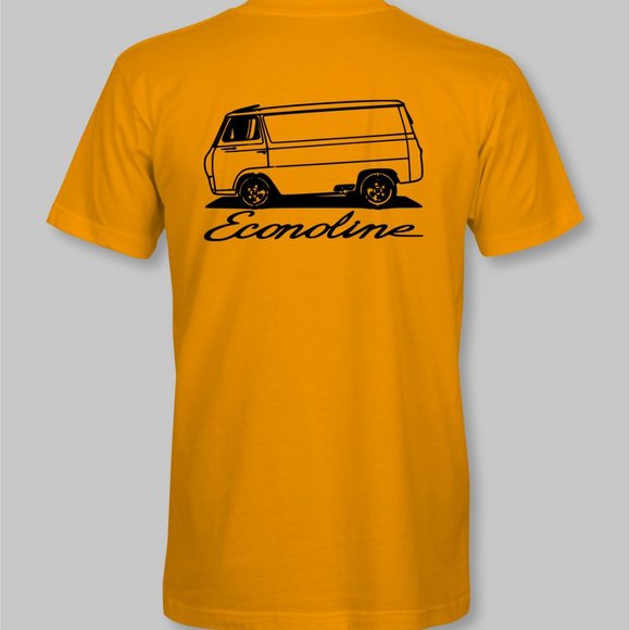 1960's Ford Econoline Retro T-Shirt - van life vanner e100 hot rod speed shop - Picture 8 of 11